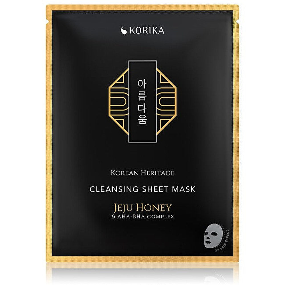 KORIKA Korean Heritage Cleansing Effect Sheet Sheet Mask Jeju Honey & AHA - BHA Complex 25g