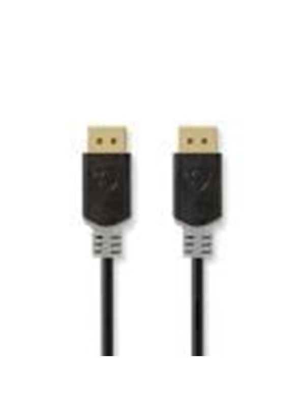 Nedis DisplayPort kaapeli | DisplayPort uros | DisplayPort uros | 8K@60Hz | Kullattu | 2.00 m | Pyöreä | PVC | Antrasiitti | Laatikko