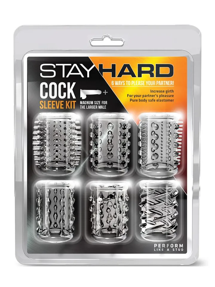 Stay Hard Cock Sleeve Kit Clear Penis sleeve