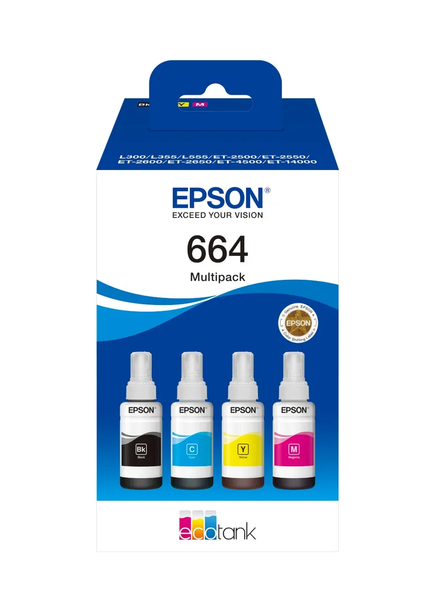 Epson EcoTank 664 - (Yellow Musta Cyan Magenta) Ink
