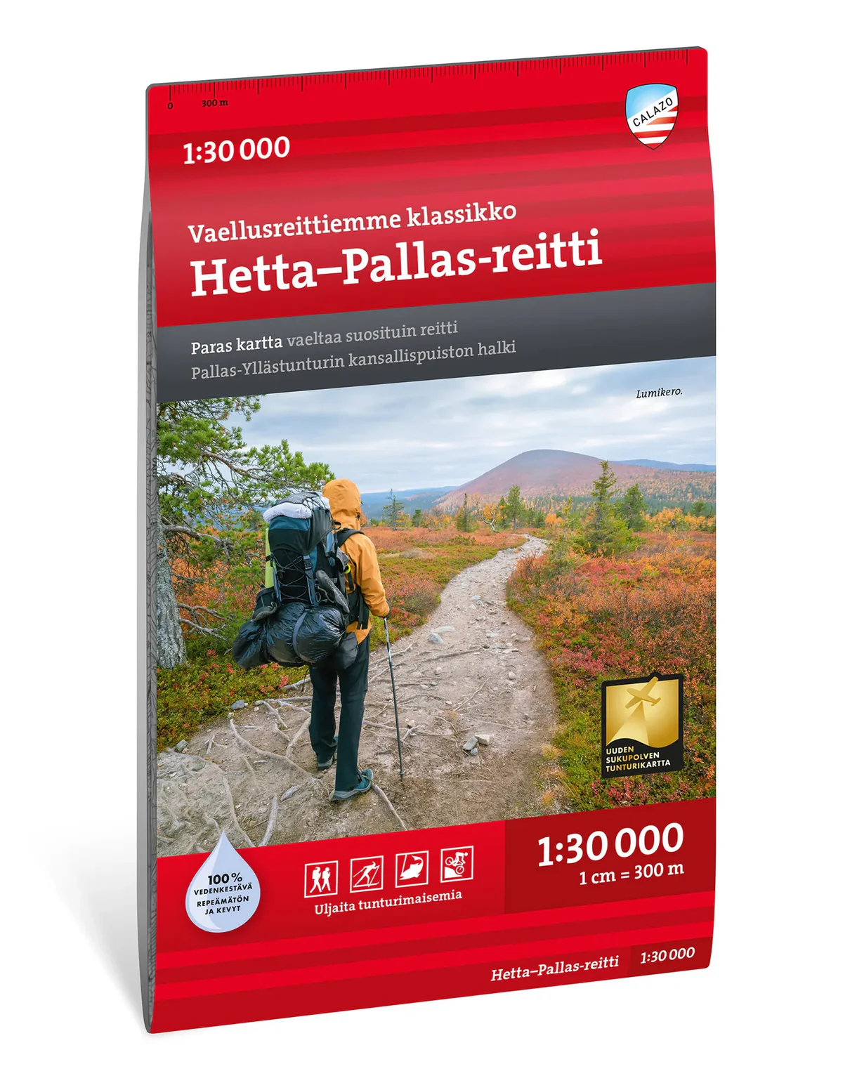 Calazo Hetta-Pallas reitti retkeilykartta, suomi
