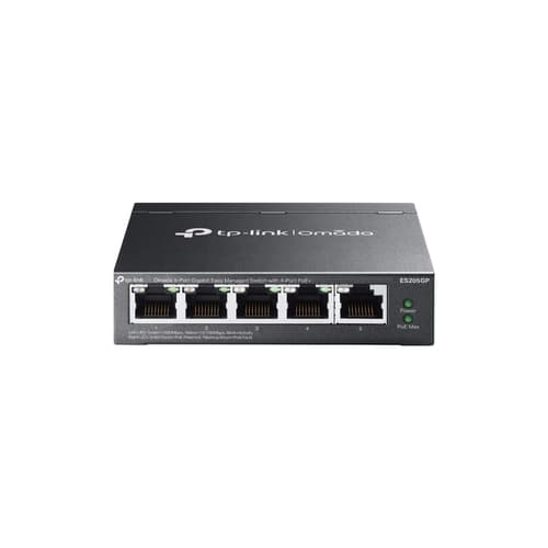 TP-LINK Omada ES205GP - Hallittava Layer 2 PoE+ -kytkin, musta