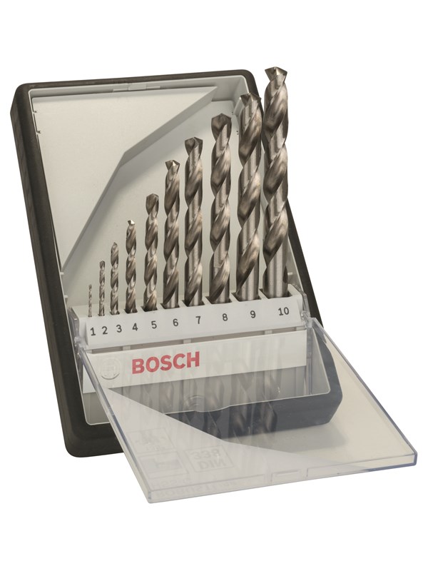 Bosch 10-os. Robust Line -metalliporanteräsarja HSS-G, 135° 1; 2; 3; 4; 5; 6; 7; 8; 9; 10 mm, 135°