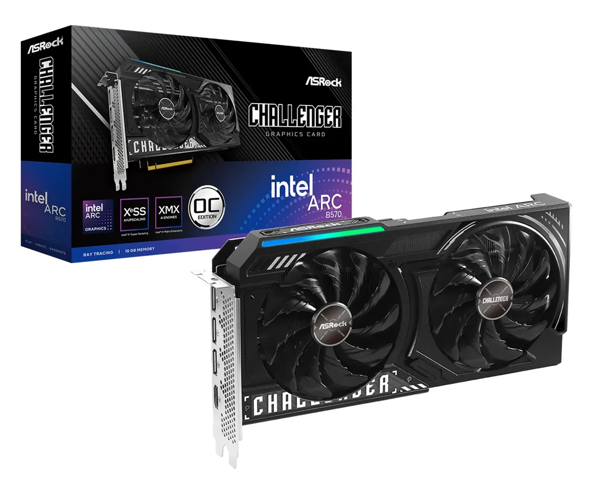 ASRock Intel Arc B570 Challenger OC 10 Gt -näytönohjain