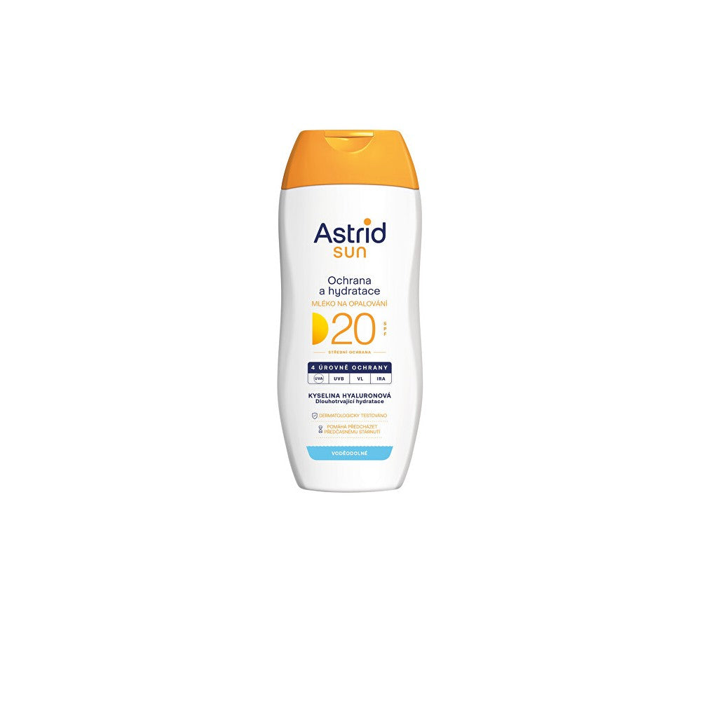 Astrid rusketusmaito SPF 20 korkealla UV-suojalla 200 ml