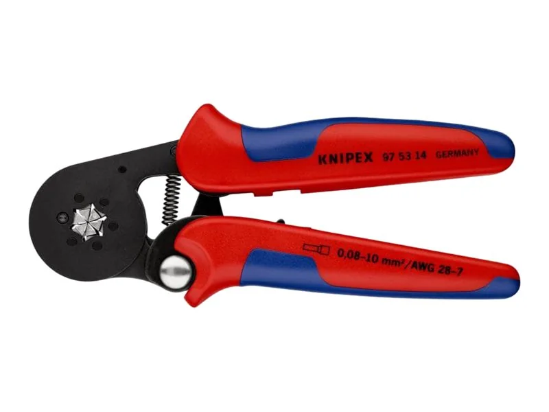 KNIPEX Automaattisesti säätyvät puristuspihdit pääteholkeille, sivusisäänviennillä