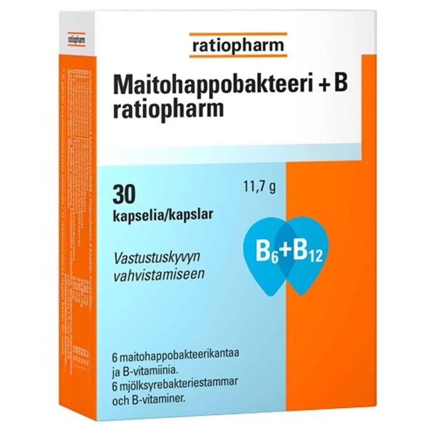 Maitohappobakteeri + B Ratiopharm 30 kaps