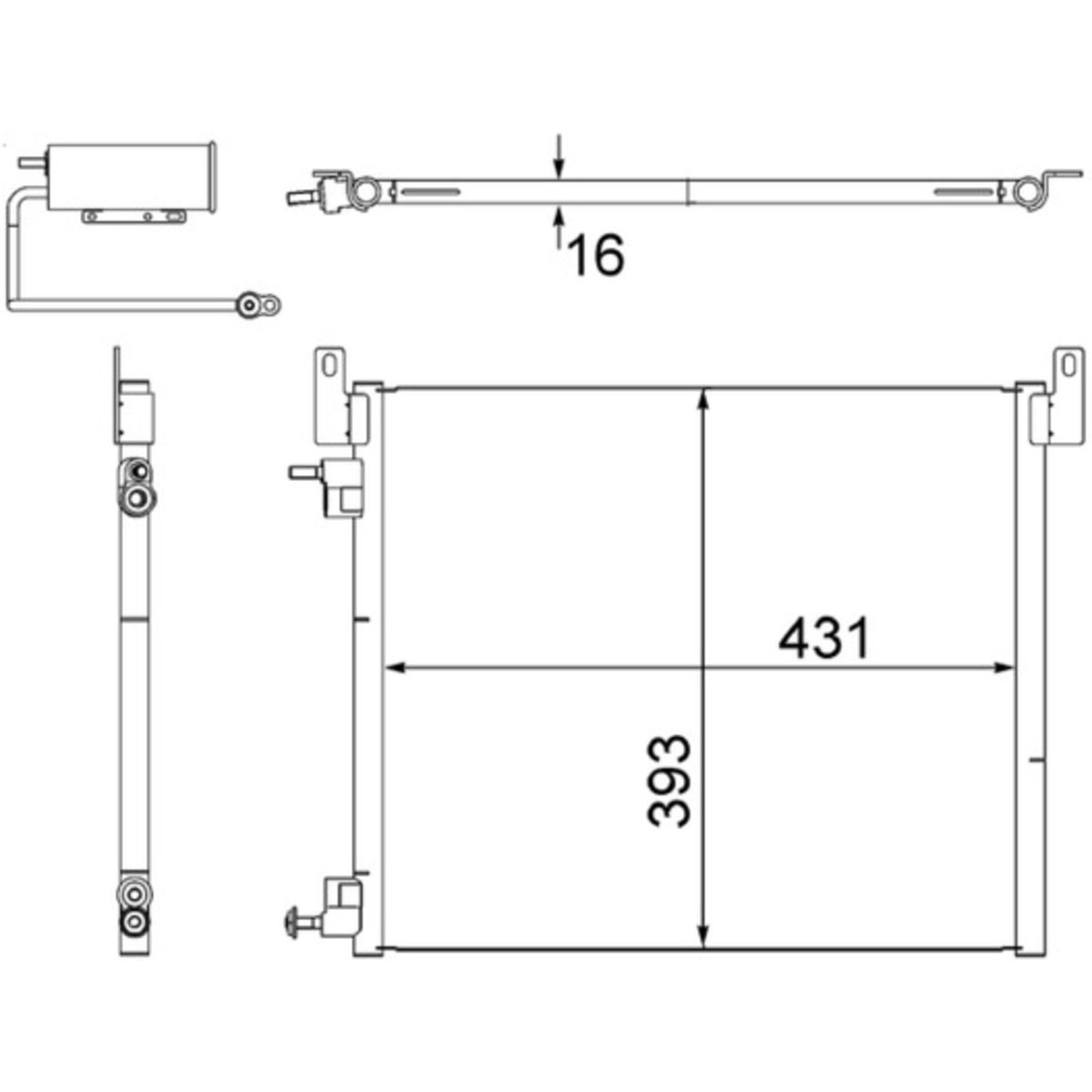 Lauhdutin, ilmastointilaite MAHLE AC 499 000S