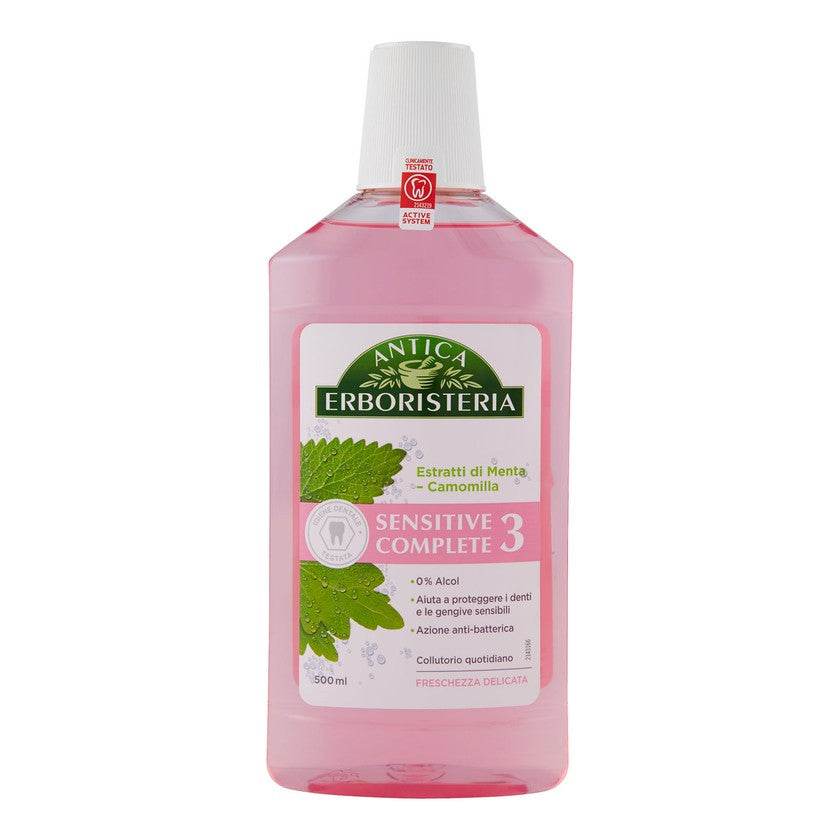 Antica Erboristeria Suuvesi Sensitive Bakteerien Ehkäisyyn Ja Lievitykseen 500 ml