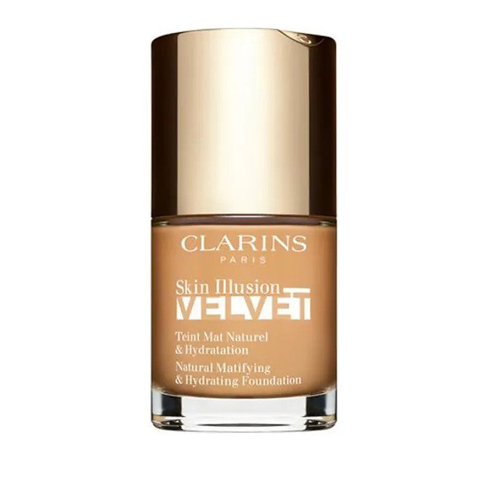 Clarins Skin Illusion Velvet Natural mattainen ja kosteuttava meikkivoide 112.3N santelipuu 30 ml
