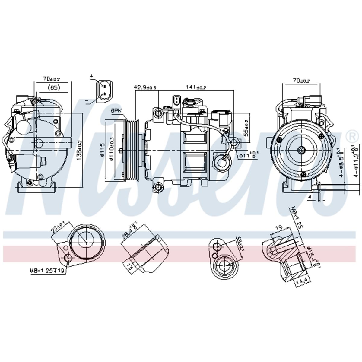Ilmastoinnin kompressori NISSENS 89513
