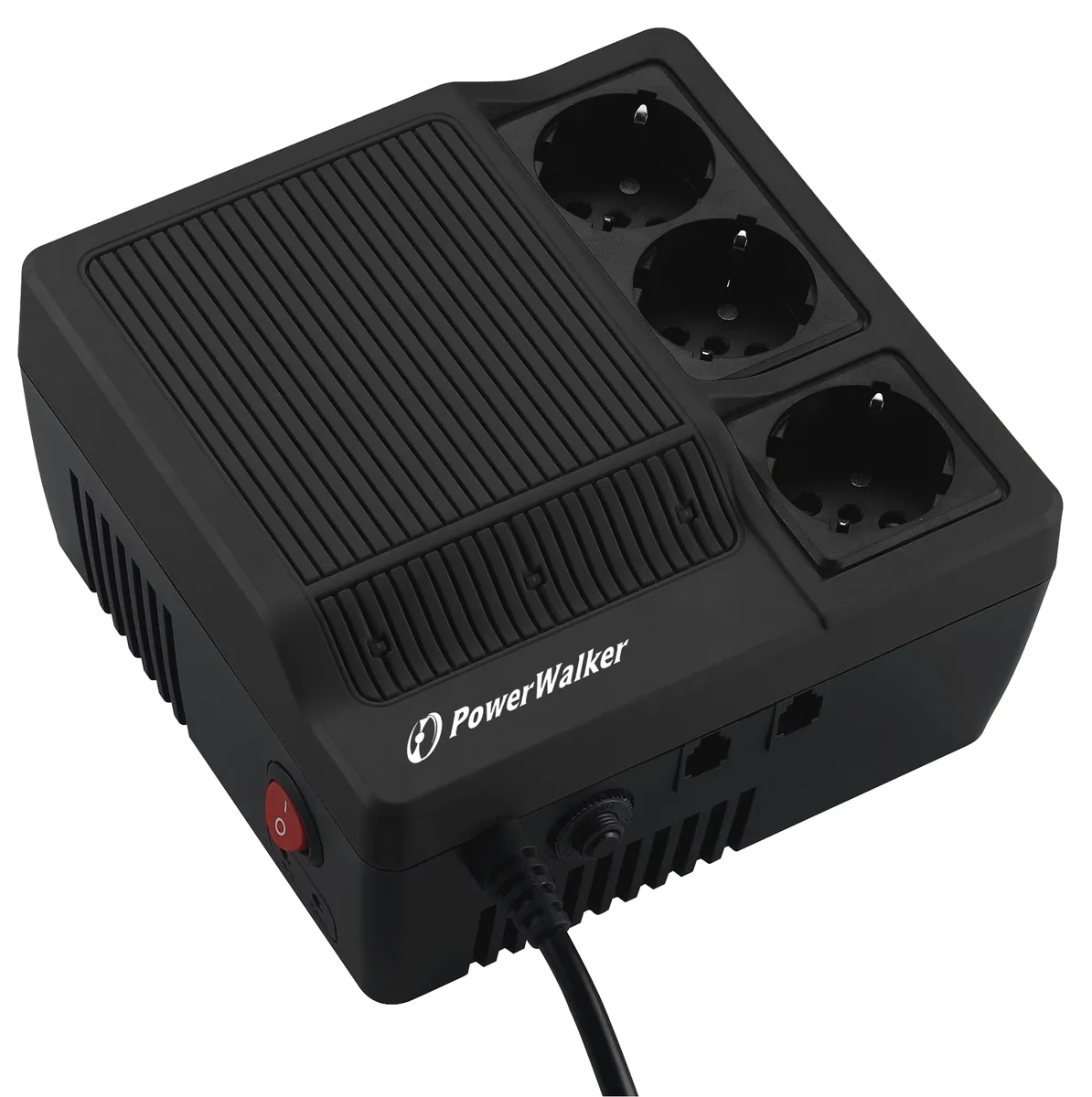 PowerWalker AVR 1200 - Automaattinen jännitteensäädin, Musta