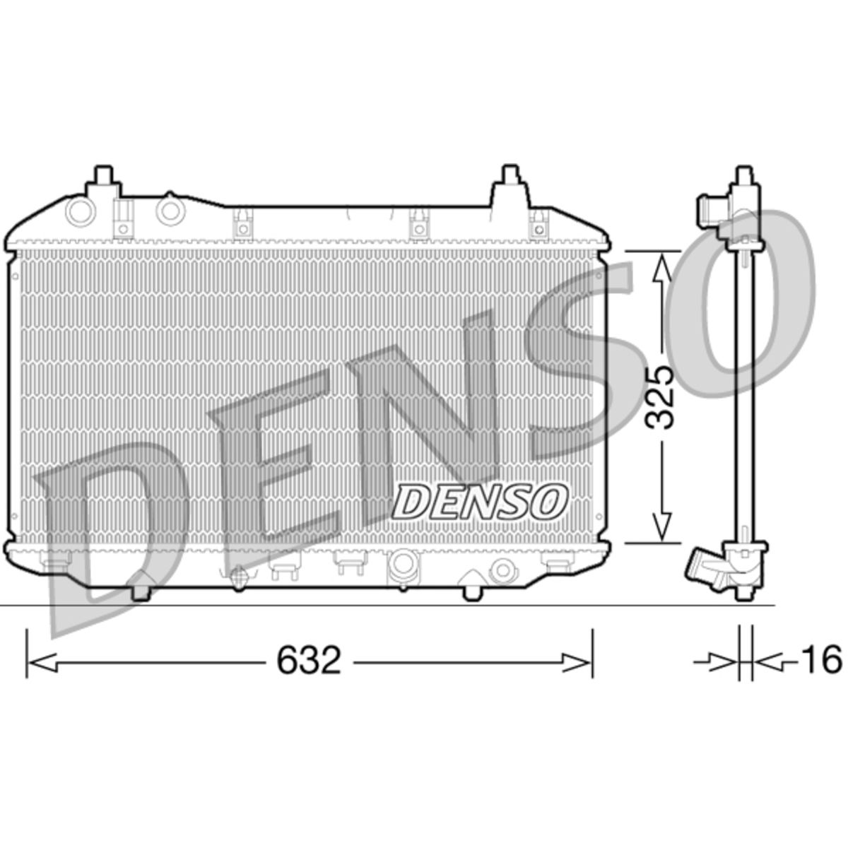 Jäähdytin, moottorin jäähdytys DENSO DRM40031