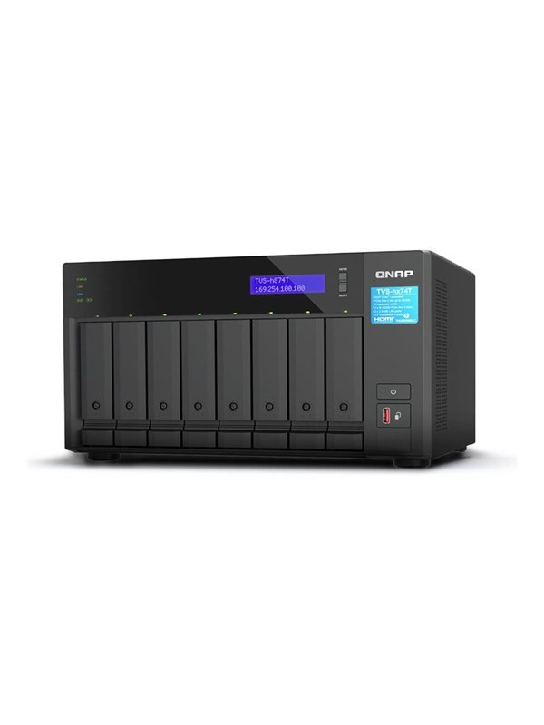 QNAP TVS-H874T-I7-32G - 8-levypaikkainen verkkotallennuslaite, Musta