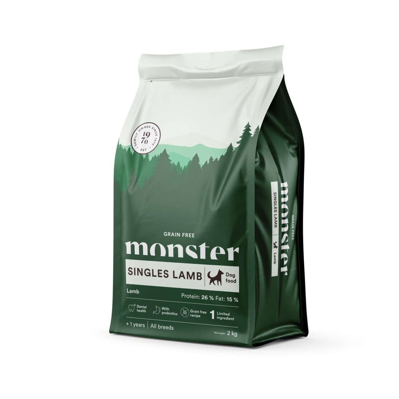 Monster Dog Grain Free Singles Lamb 2 kg