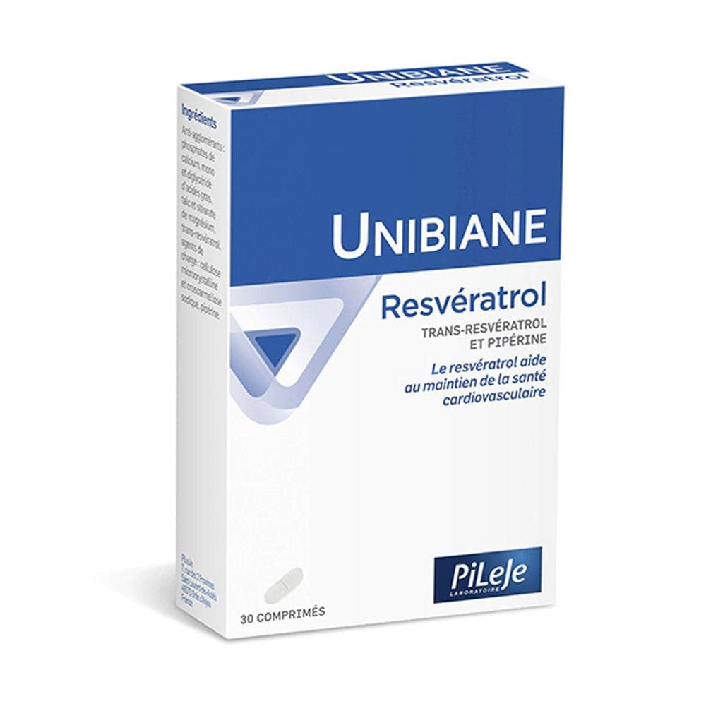 Pileje Unibiane Resveratrol 30 tablettia
