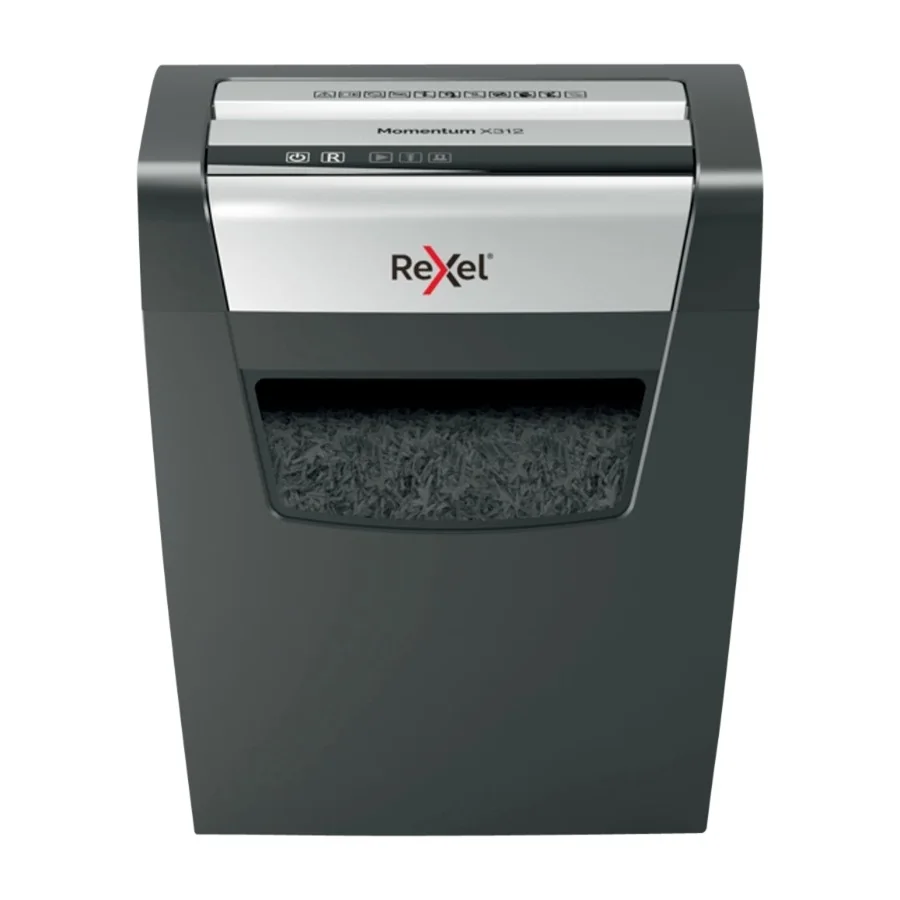 Rexel Momentum X312 Paperisilppuri Silpuksi Leikkaava musta, harmaa