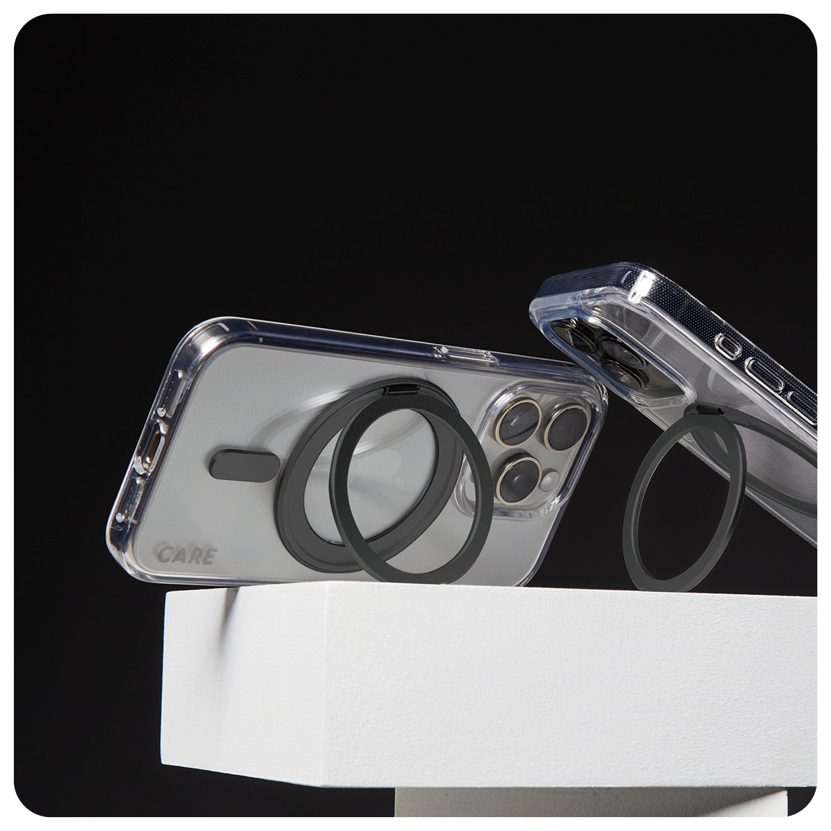 CARE by PanzerGlass - Kotelo - läpinäkyvä ja musta MagSafe - iPhone 16 Pro Max puhelimelle
