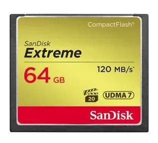 SanDisk Extreme 64 Gt CompactFlash VPG-20 -muistikortti, musta