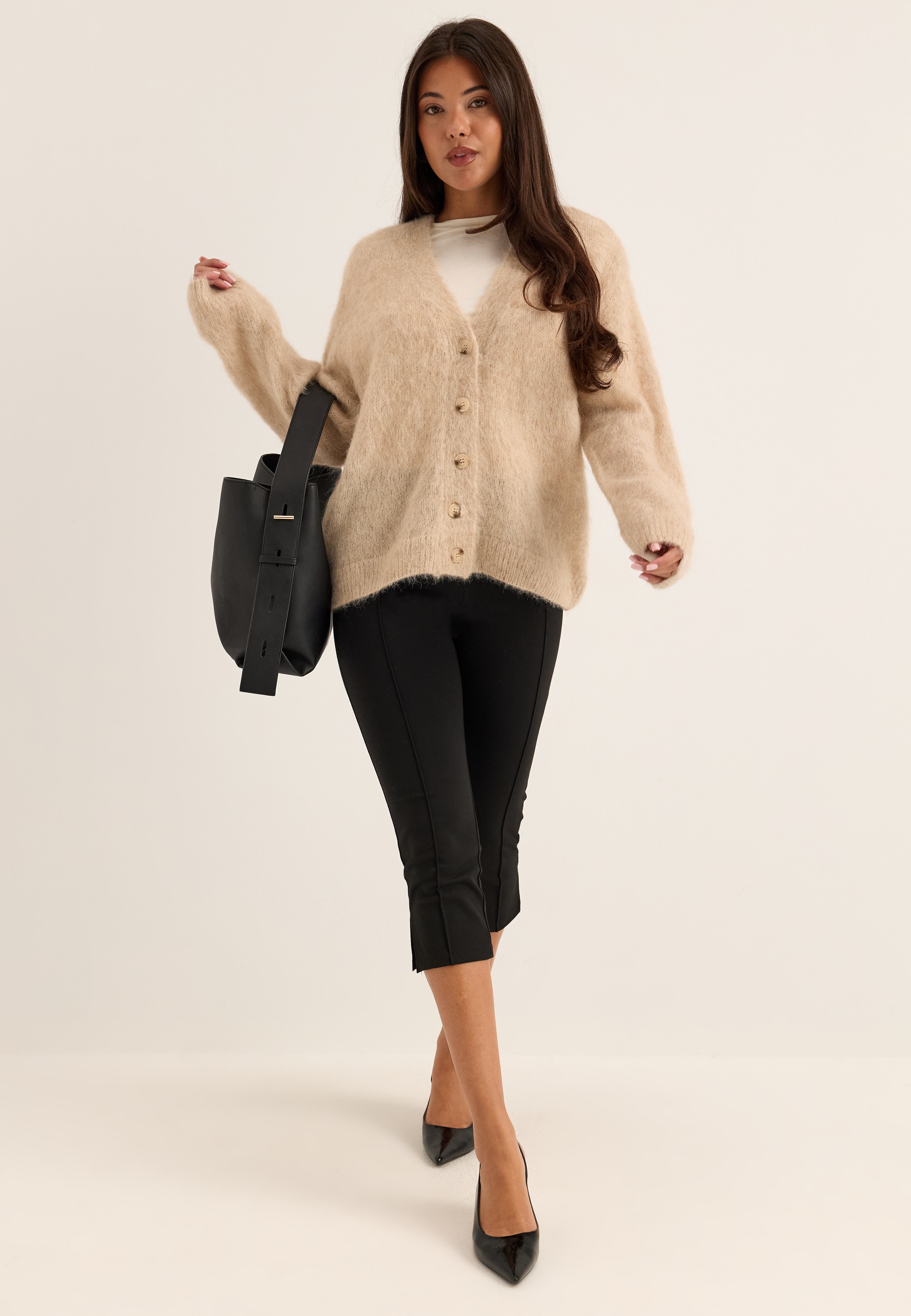 OBJECT Neuletakki 'OBJHARRY' beige