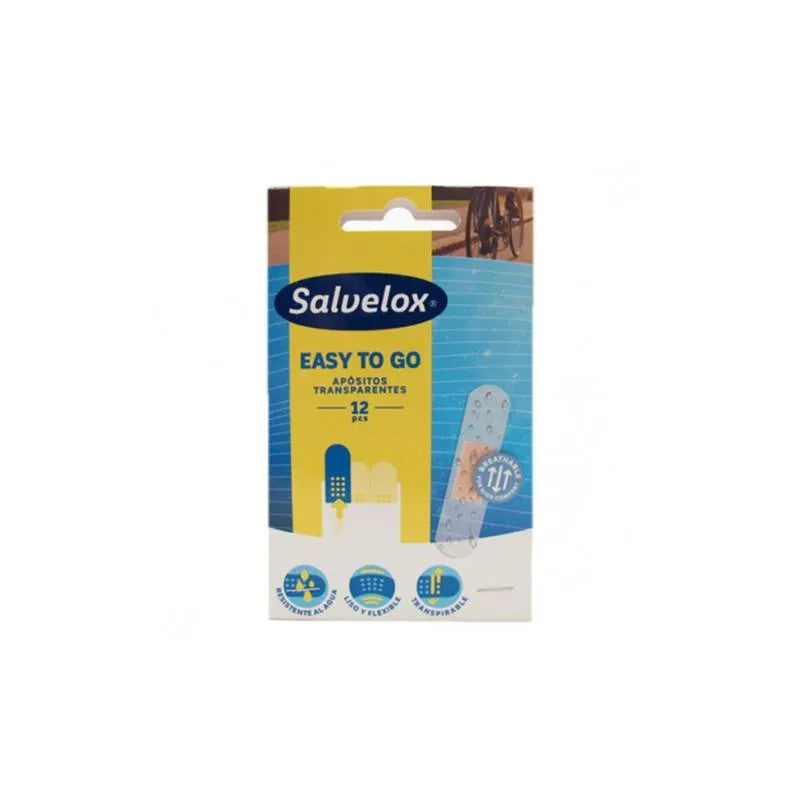 Salvelox Easy to Go Läpinäkyvät sidokset 12 kpl