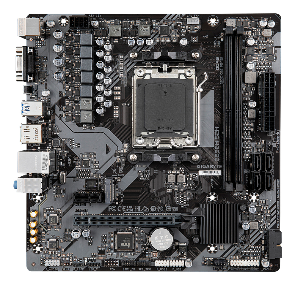 GIGABYTE B650M S2H Emolevy - AMD B650 - AMD AM5 - DDR5 RAM - Micro-ATX
