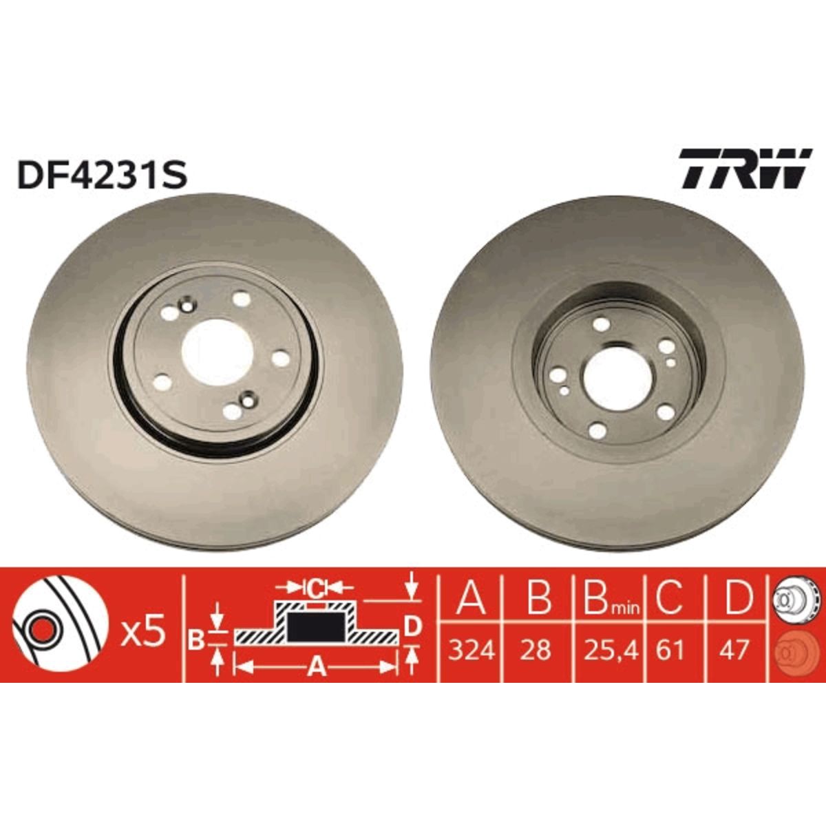 Jarrulevy TRW DF4231S