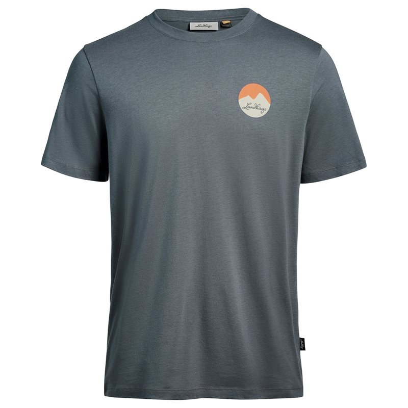 Lundhags Järpen Printed T-Shirt M Dk Sky Blue - XL