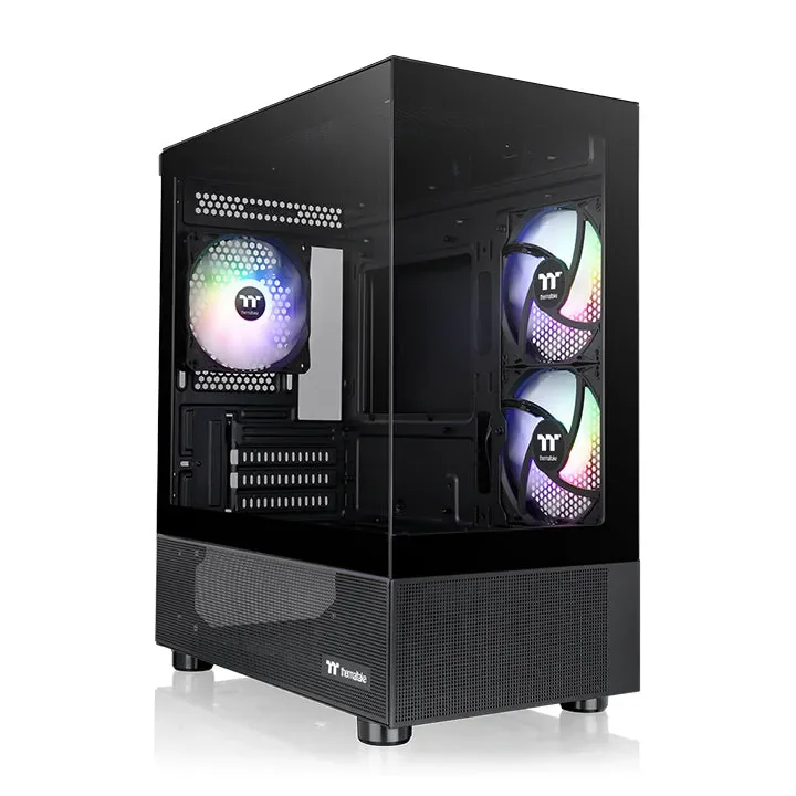 Thermaltake View 170 TG ARGB -micro-ATX-kotelo RGB-valaistuksella, musta