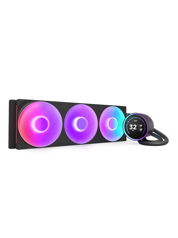NZXT Kraken Elite 420 RGB, All-in-one-nesteenjäähdytin, 14 cm, musta