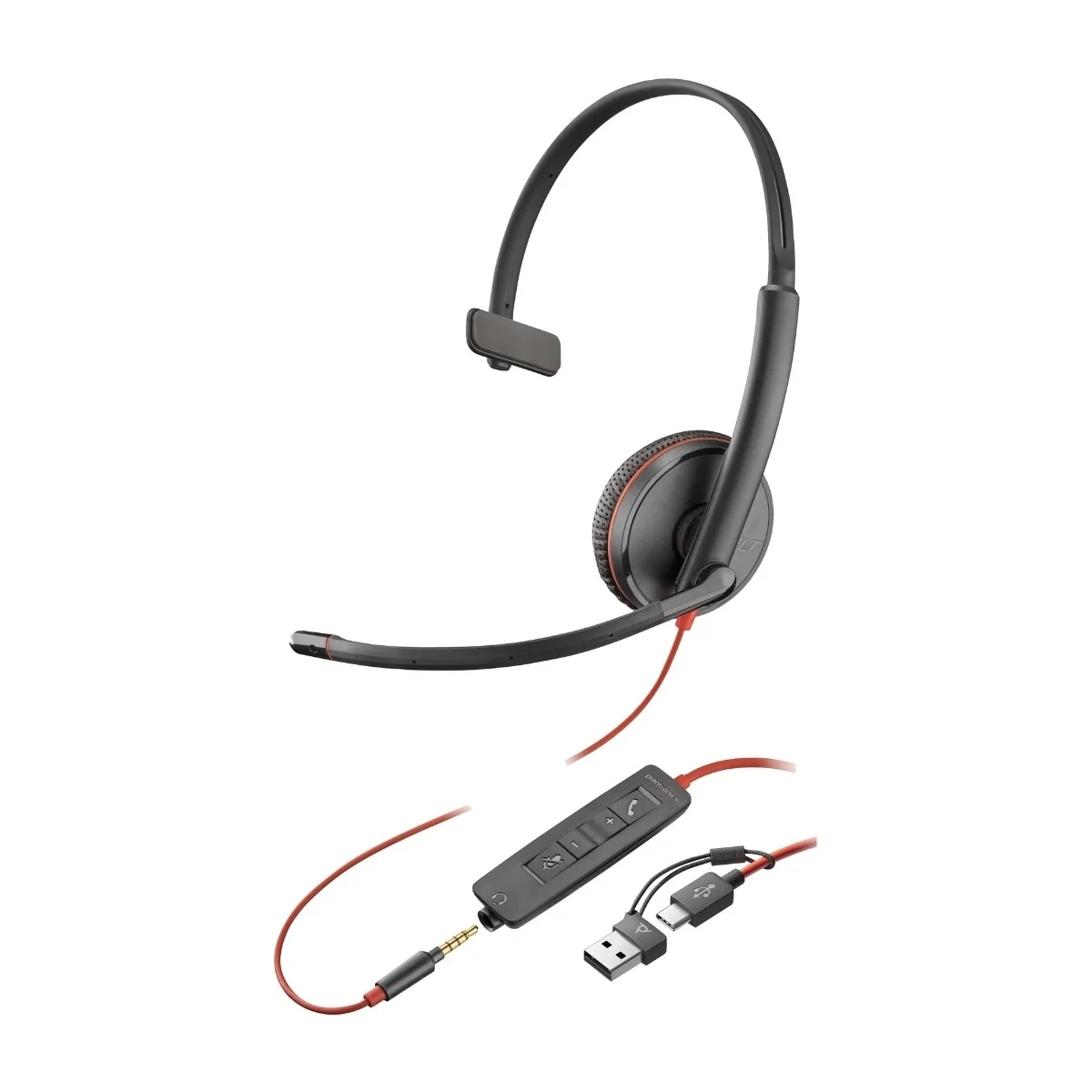 HP Poly Blackwire 3215 -kuulokkeet, musta