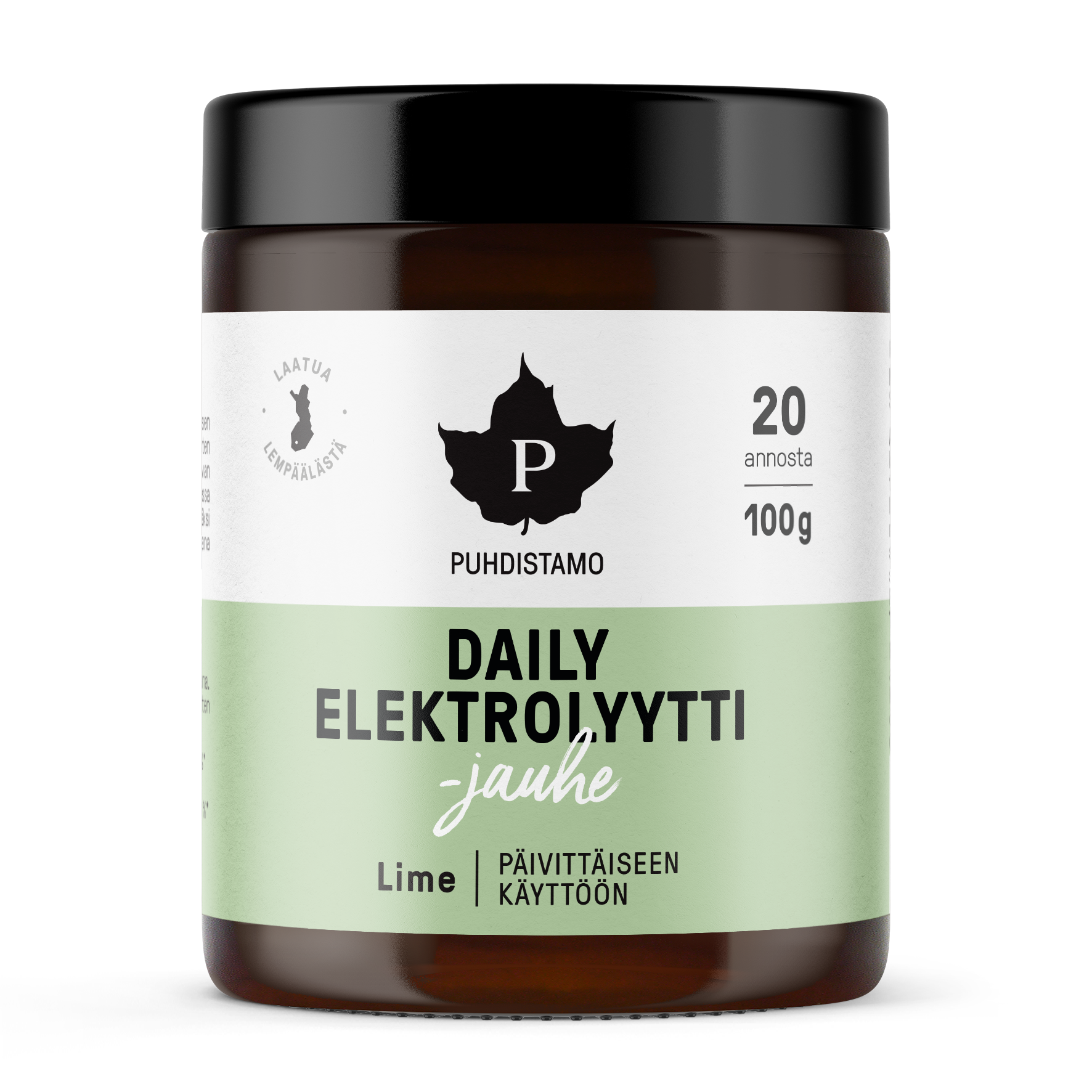 Puhdistamo Daily Elektrolyyttijauhe Lime 100 g
