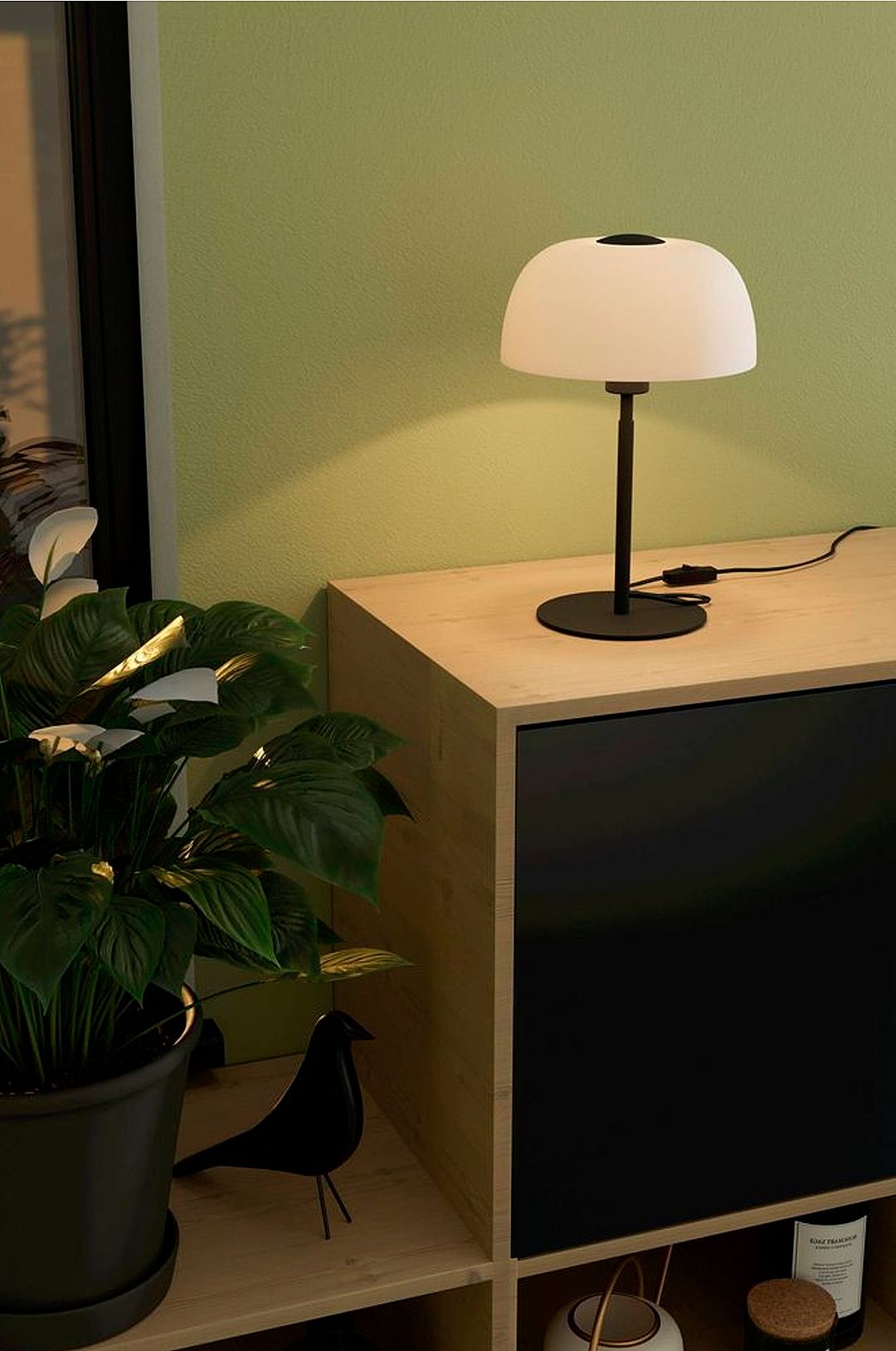 EGLO SOLO 2 table Lamppu E27, black/white