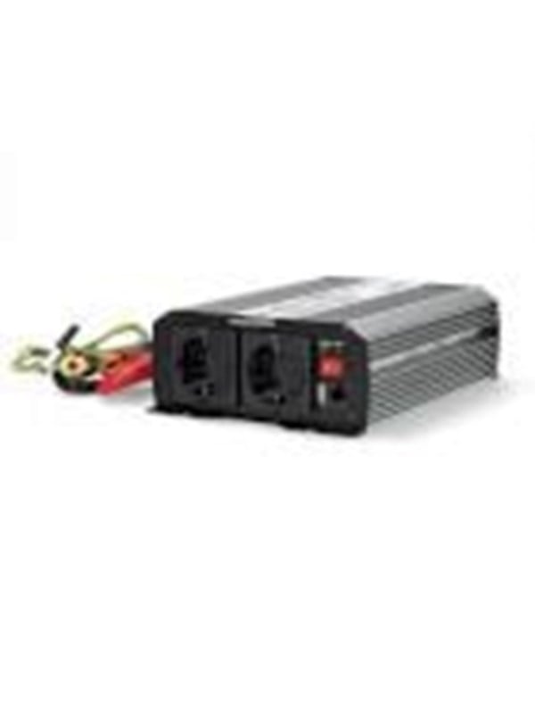 Nedis Invertteri Muunnettu Siniaalto | Tulojännite: 12 V DC | Laitteen lähtövirran liittimet: Type F (CEE 7/3) / USB-A | 230 V AC 50 Hz | 1000 W | Lähtöliitännän huipputeho: 2000 W | Ruuviliitin | Hopea