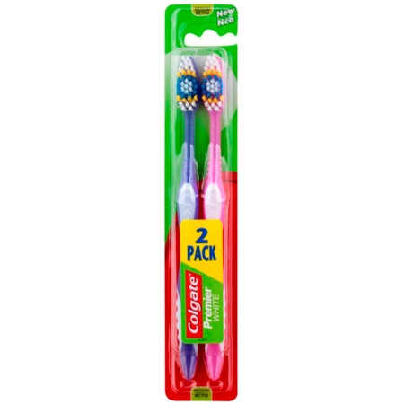 Colgate Premier White Medium hammasharjat - 2 kpl