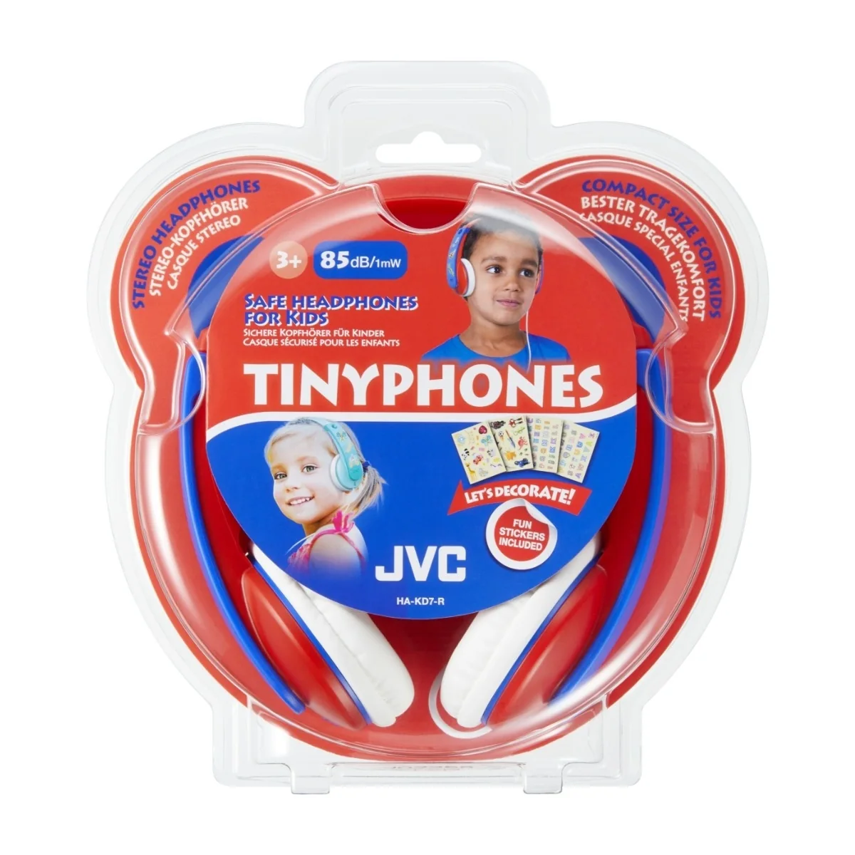 JVC Lasten kuulokkeet Punainen/Sininen