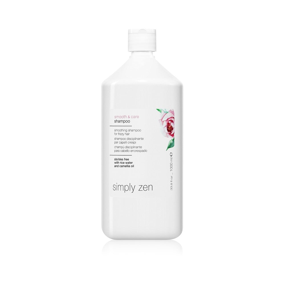 Simply Zen Smooth & Care Silottava shampoo pörröisiä hiuksia vastaan 1000 ml