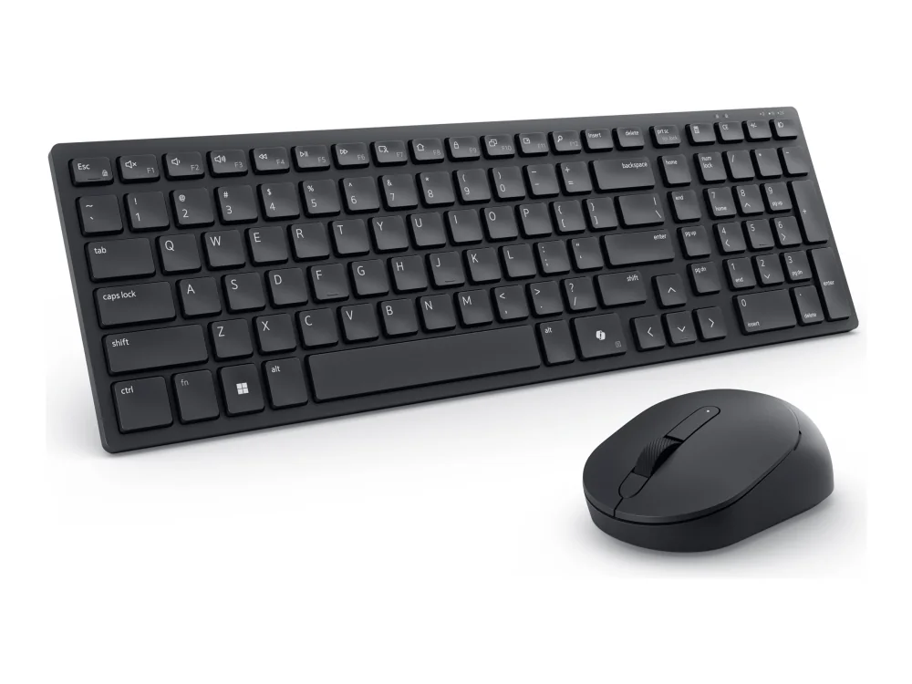 Dell Silent KM555 - Näppäimistö ja Hiirisetti - Pohjoismainen - Musta