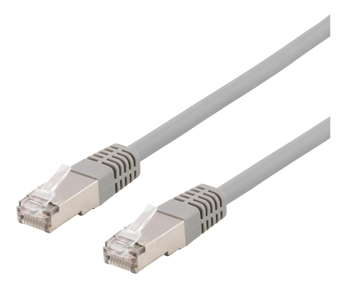 Deltaco Cat6 S/FTP RJ45 3m -verkkokaapeli, harmaa