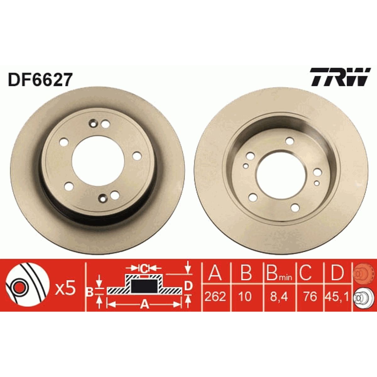 Jarrulevy TRW DF6627