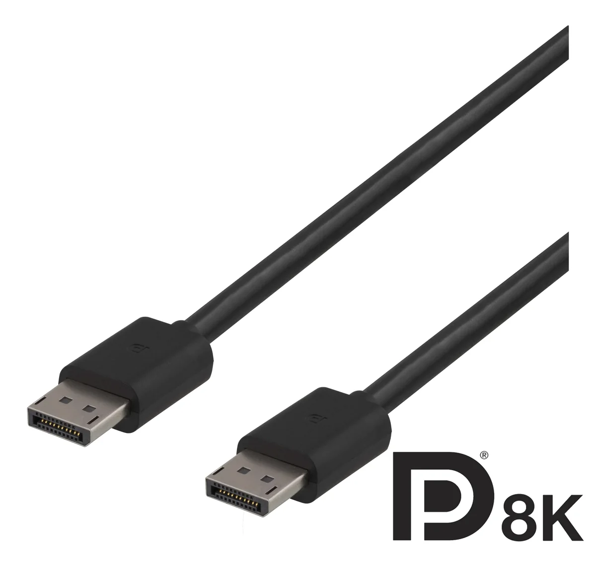 Deltaco Dp8k-1020 2m Displayport Displayport Musta