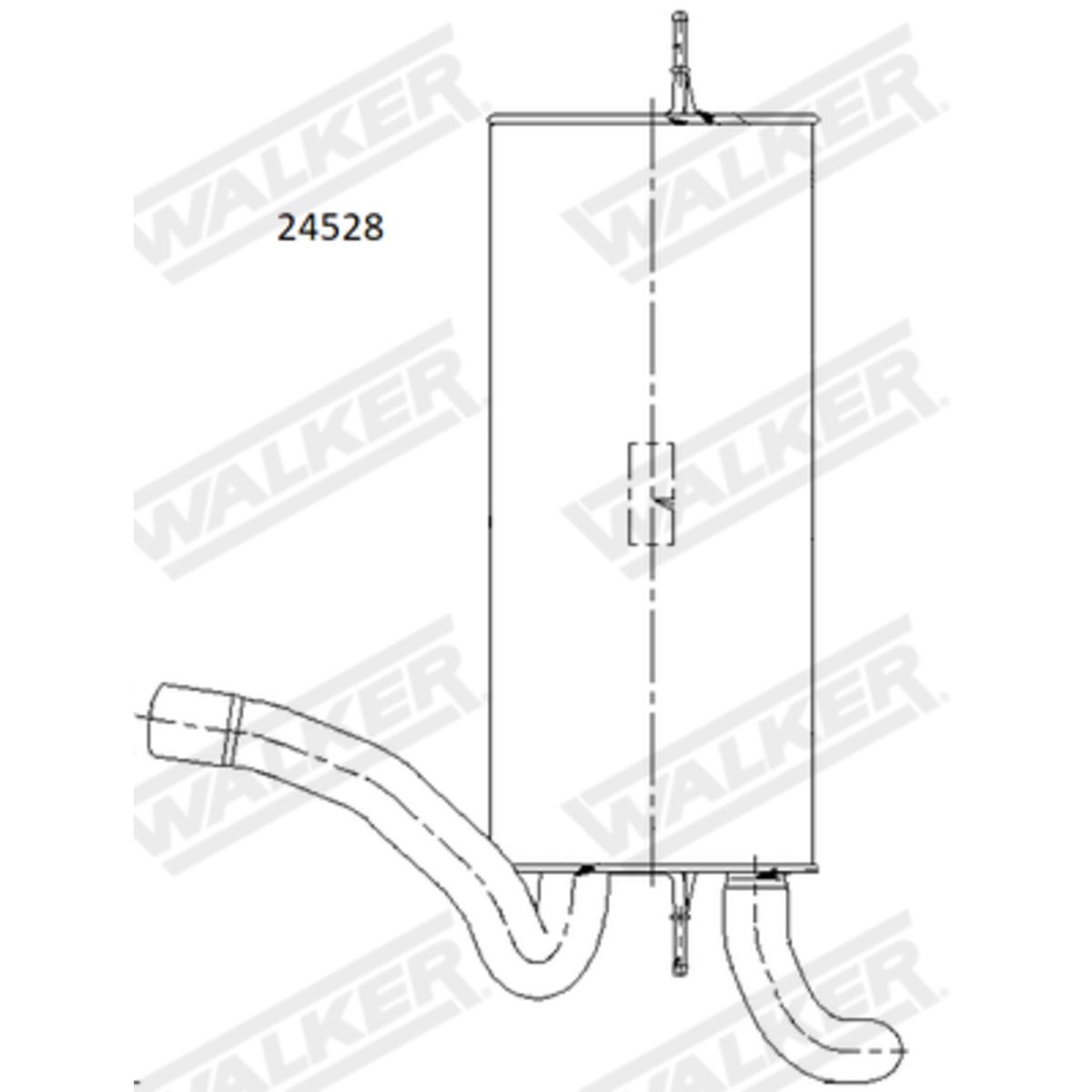 Takaäänenvaimentaja WALKER 24528