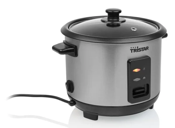 Tristar RK-6146, musta, Hopea, 1 L, Painikkeet, 0,8 m, Ruostumaton teräs, Lasi
