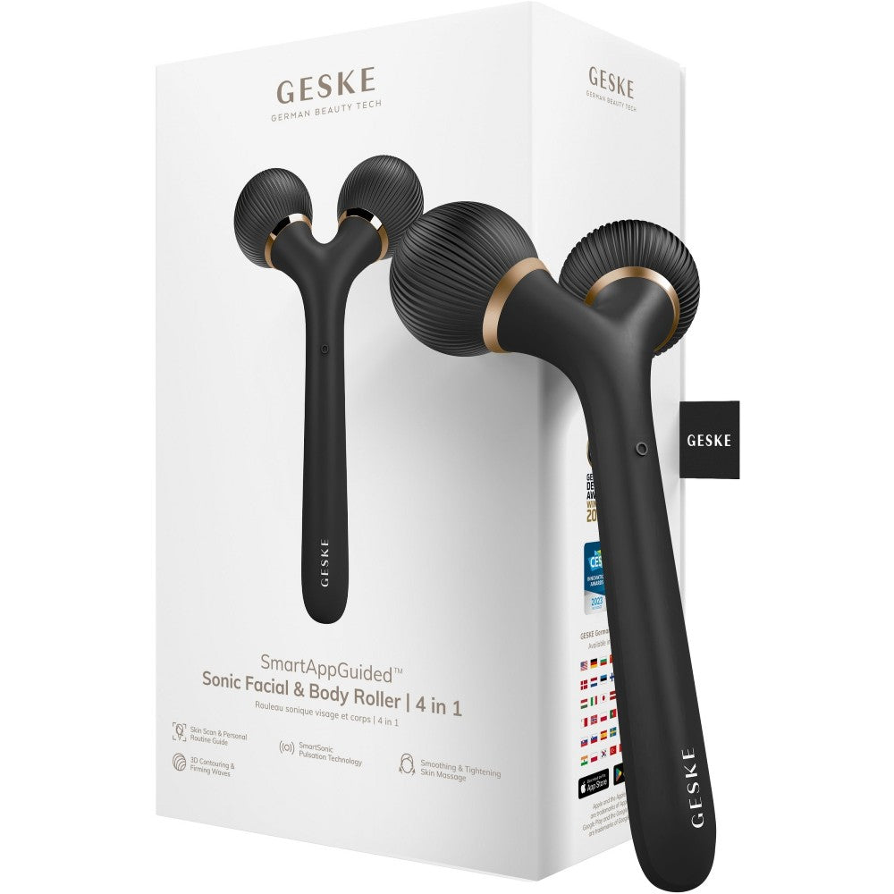 Geske 4 in 1 Sonic -kasvojen ja vartalon hierontalaite (rulla) - Vaihtoehto: Harmaa