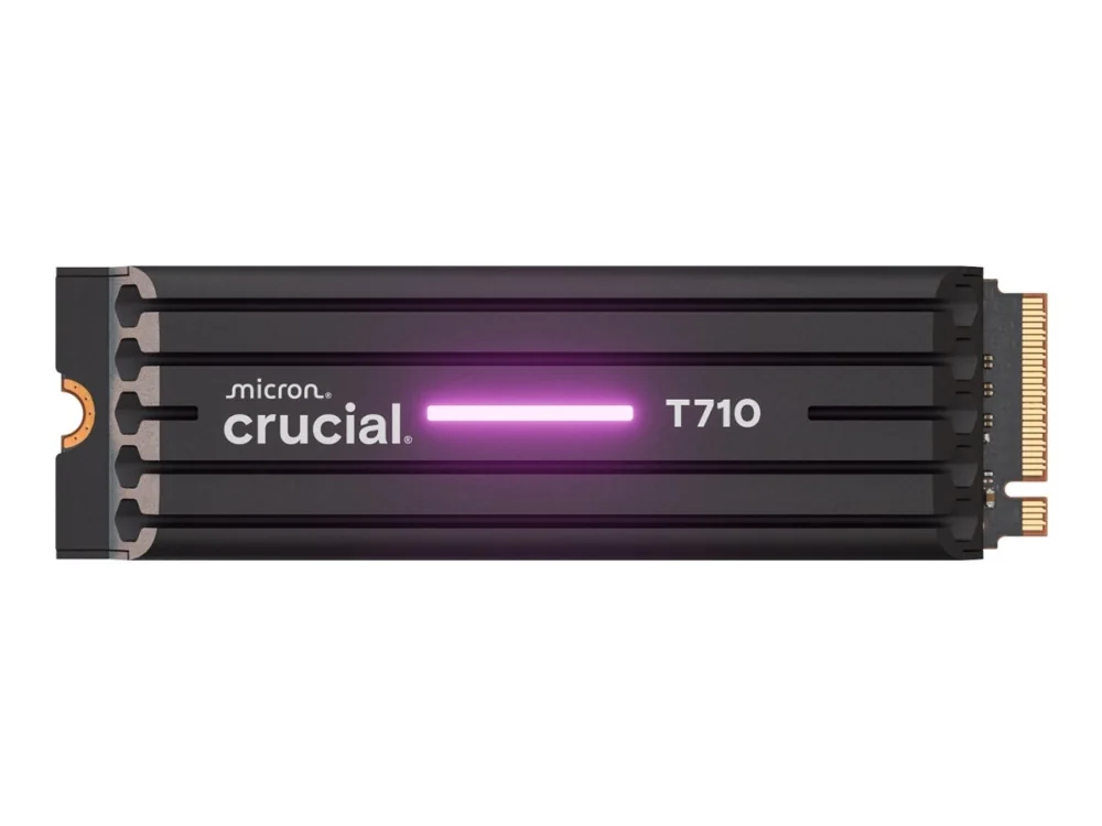 Crucial T710 1TB SSD-levy jäähdytyselementillä PCIe Gen5 NVME M.2 2280