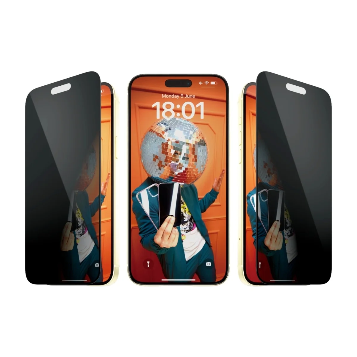 PanzerGlass iPhone 15 Plus näytön suojalasi Ultra-Wide Fit Privacy mukana sovitin