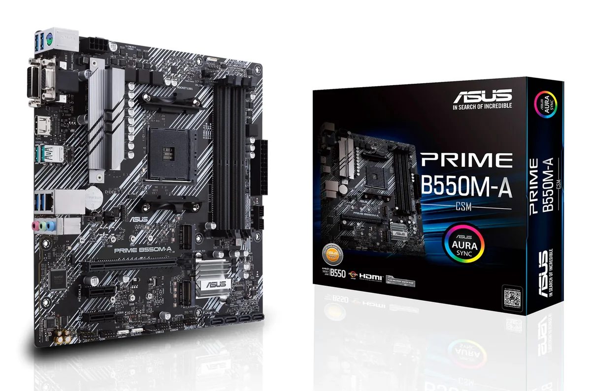 ASUS PRIME B550M-A/CSM Emolevy - AMD B550 - AMD AM4 - DDR4 RAM - Micro-ATX