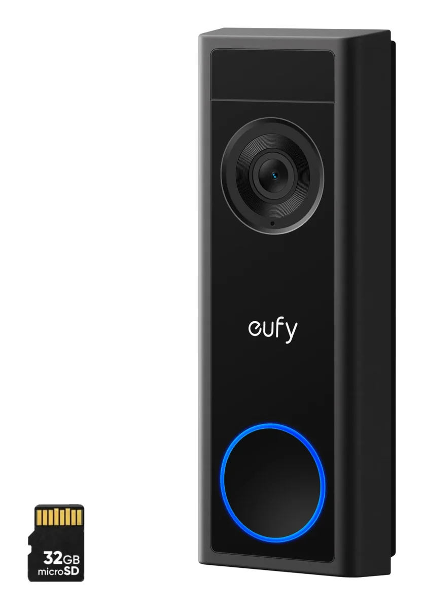 Eufy Video Doorbell C31, musta, Koti, 1 kpl, Katto, 125 GB, MicroSD (TransFlash)