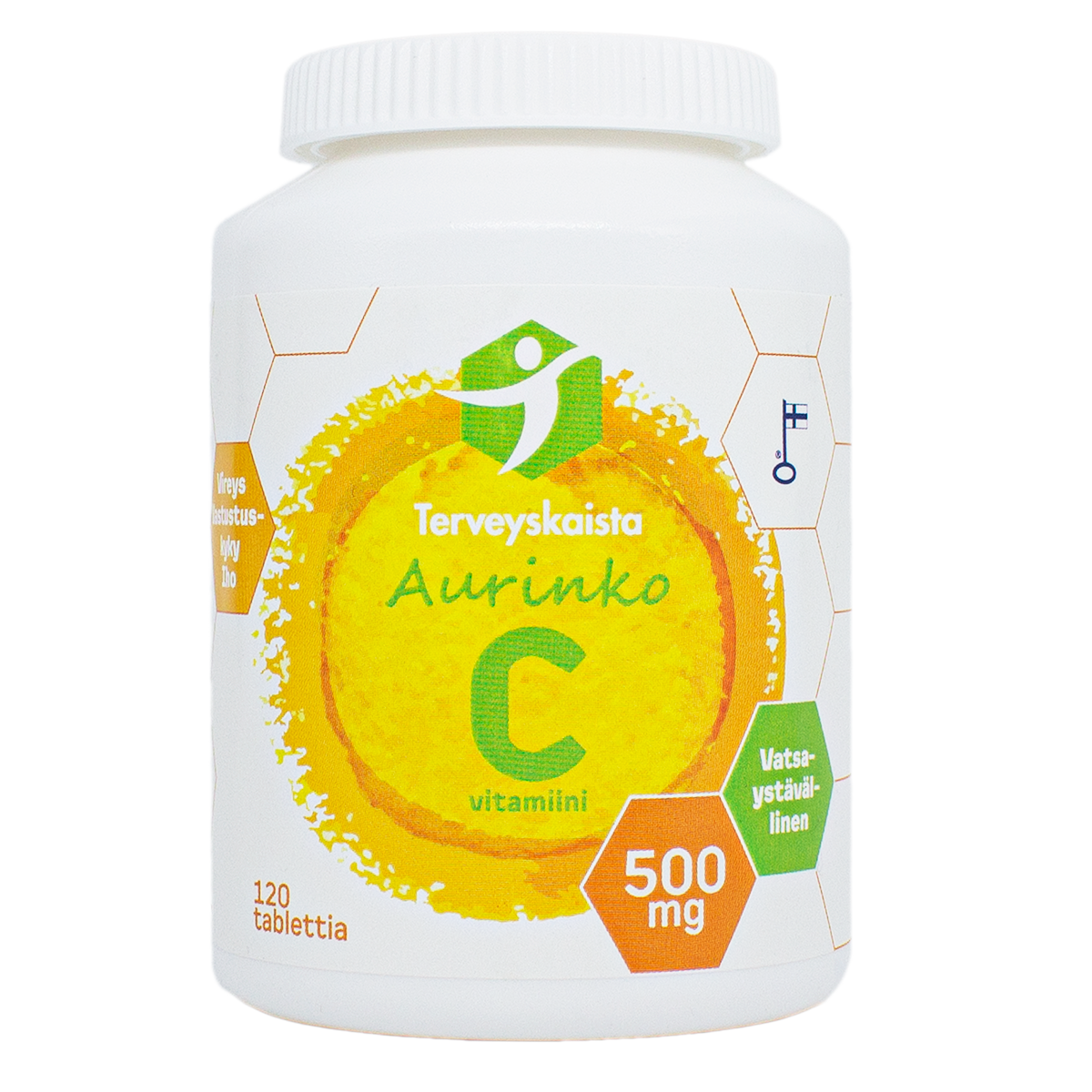 Terveyskaista Aurinko C 500 mg 120 tabl Vatsaystävällinen