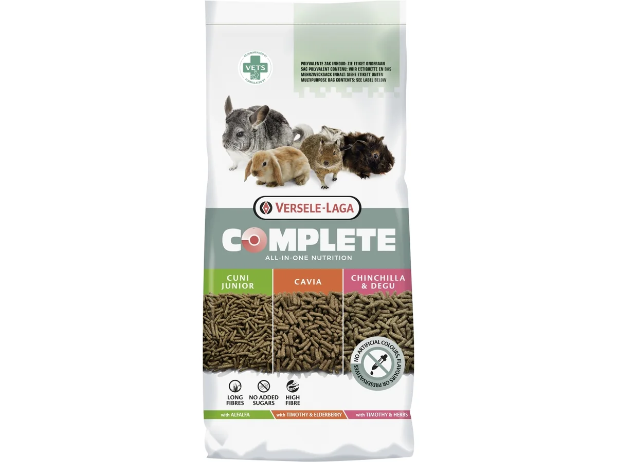 VERSELE LAGA Complete Chinchilla Degu - Foder til marsvin og chinchillaer - 8 kg